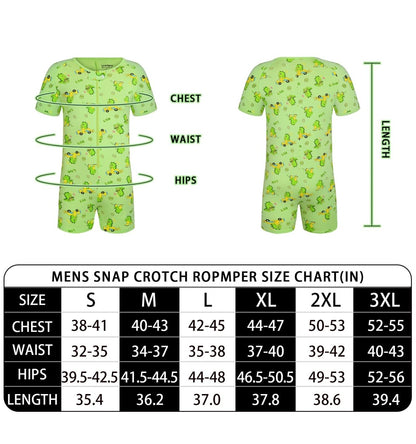 Landofgenie Men Print Onesie - Dino Print - landofgenie