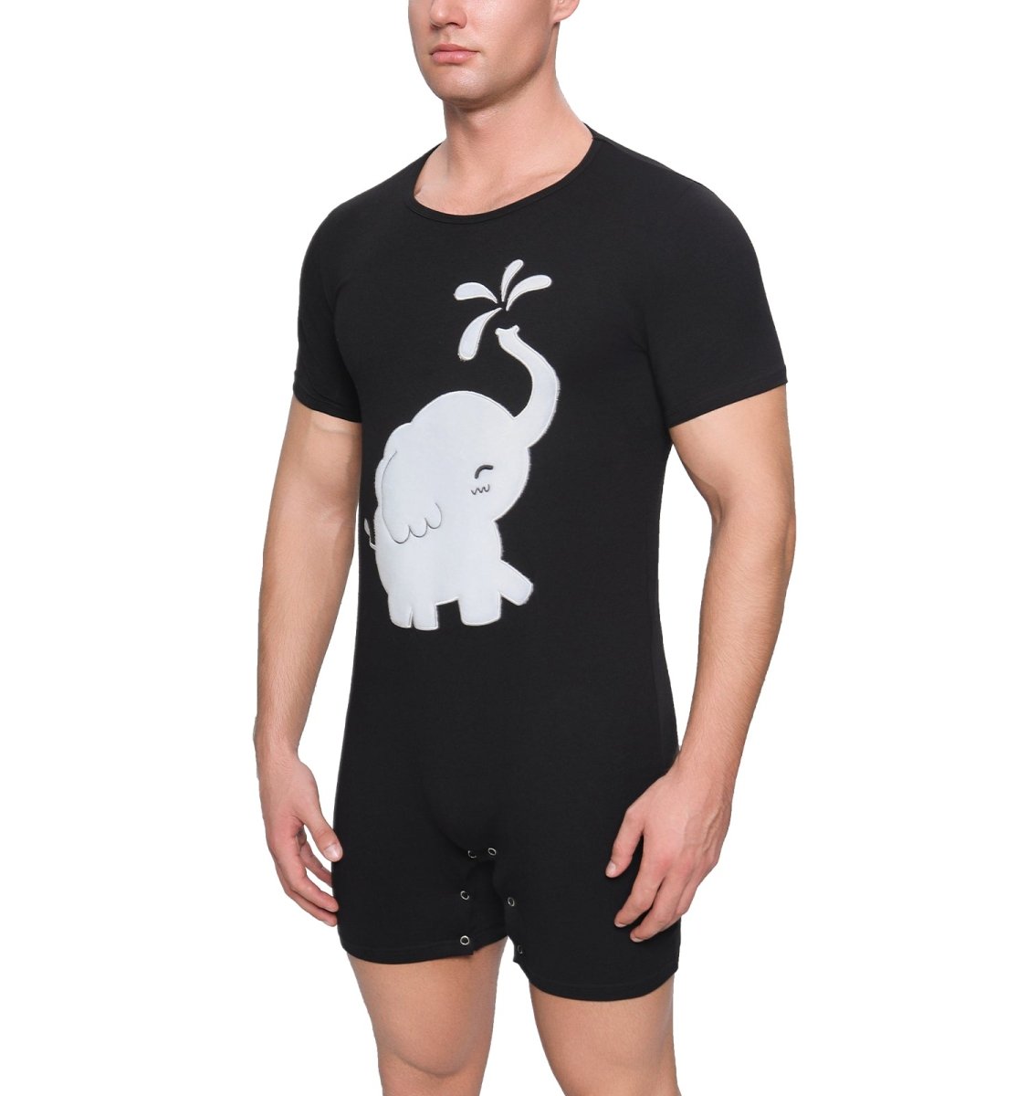 Landofgenie Men Print Onesie - Elephant - landofgenie