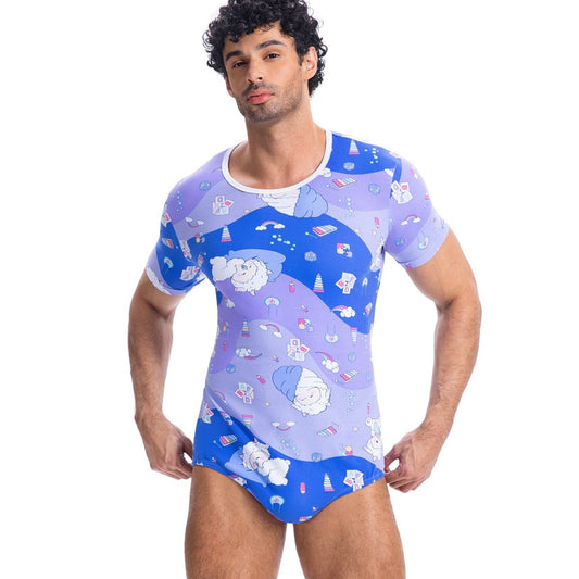 Landofgenie Men Print Onesie - Lamb - landofgenie