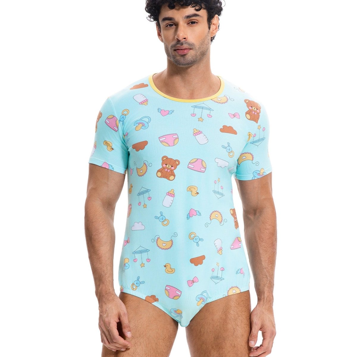 Landofgenie Men Print Onesie - Little Space - landofgenie