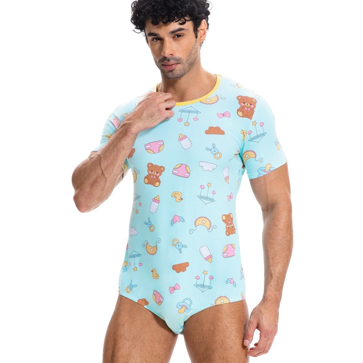 Landofgenie Men Print Onesie - Little Space - landofgenie