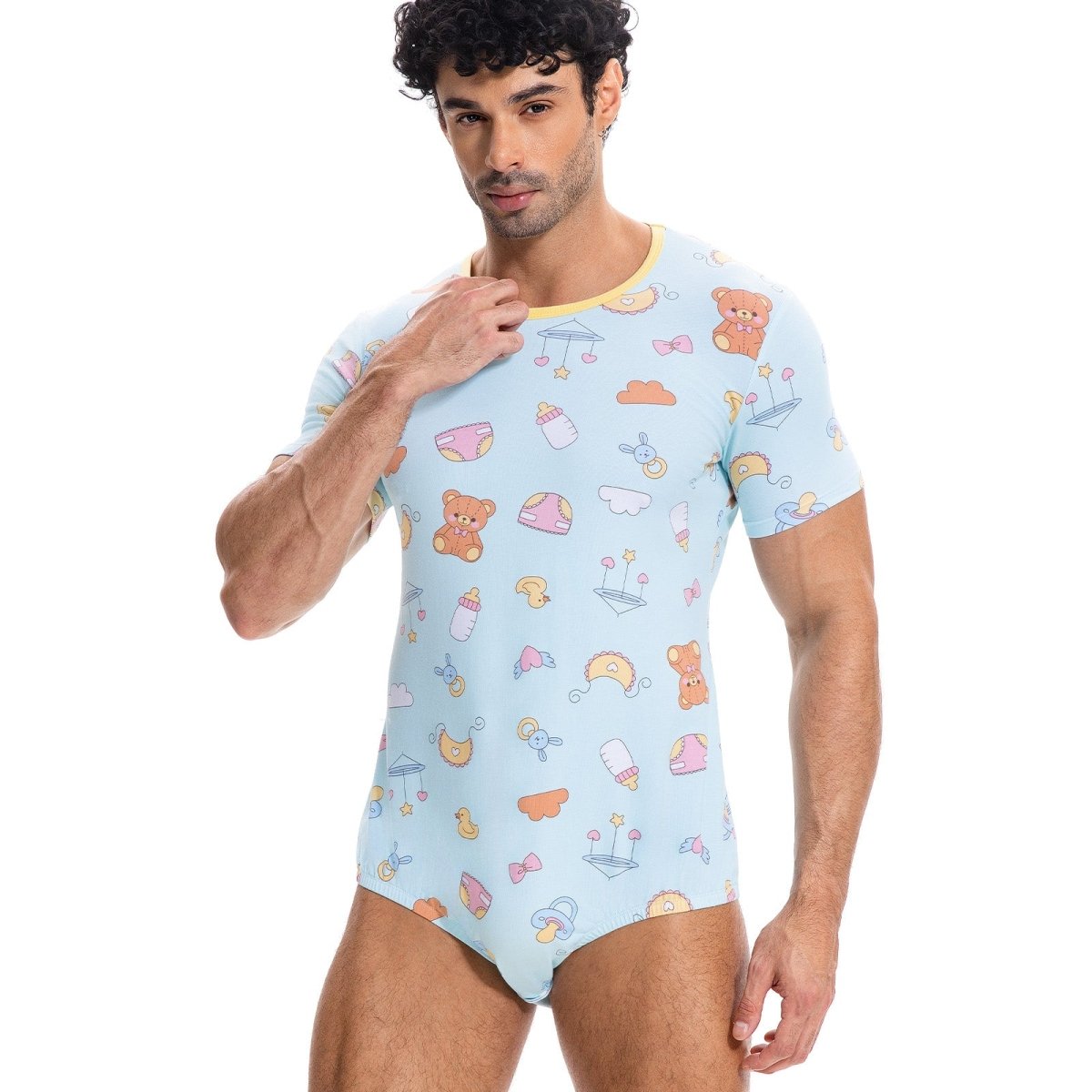 Landofgenie Men Print Onesie - Little Space - landofgenie