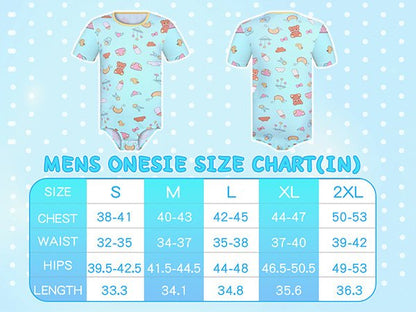 Landofgenie Men Print Onesie - Little Space - landofgenie