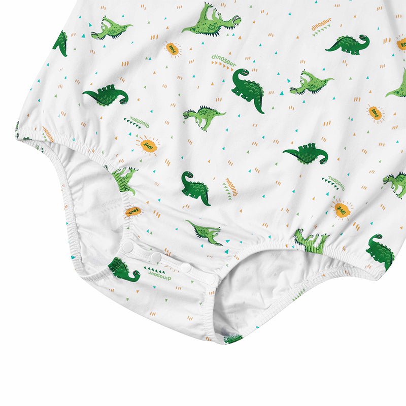 Landofgenie Men Print Onesie Snap Crotch - Ancient Dinosaurs - landofgenie