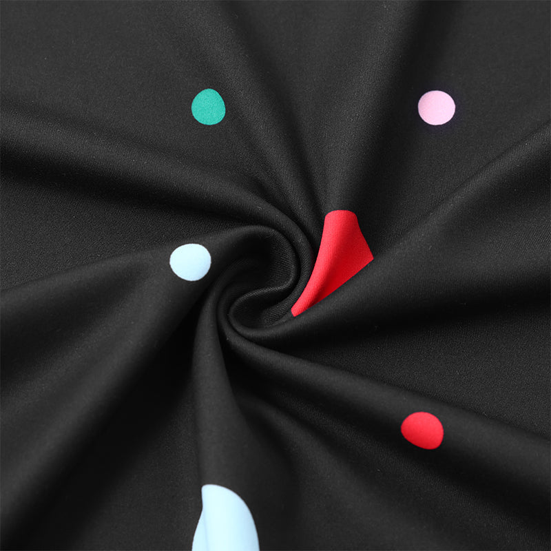 Landofgenie Men Print Onesie Snap Crotch - Black Polka dot - landofgenie