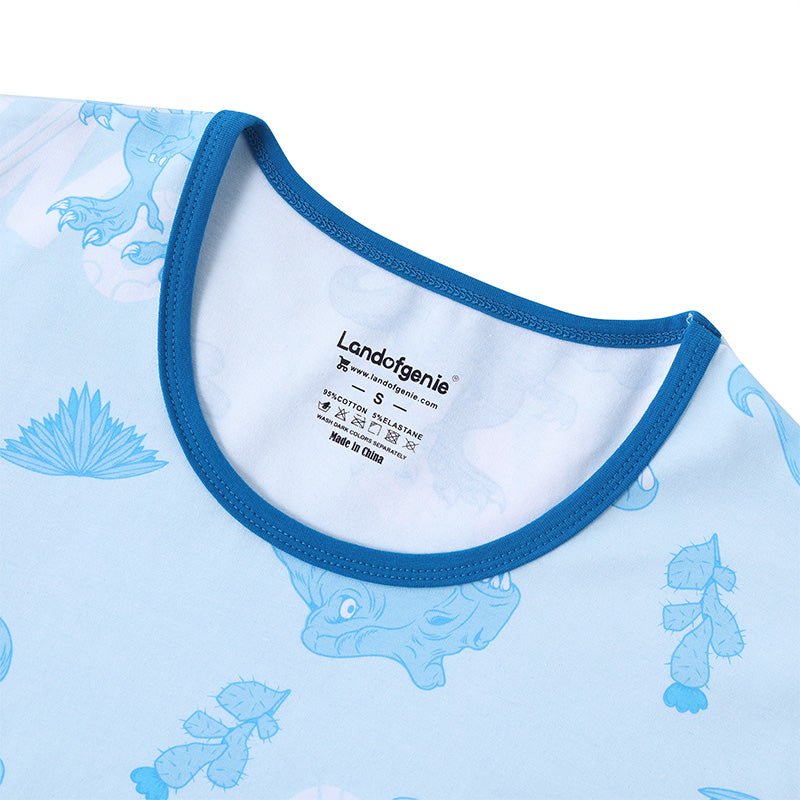 Landofgenie Men Print Onesie Snap Crotch - Dinosaur - landofgenie