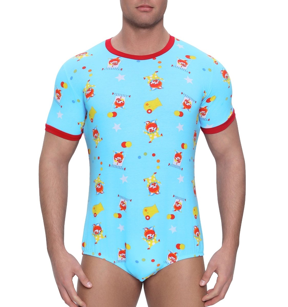 Landofgenie Men Print Onesie Snap Crotch - Joker - landofgenie