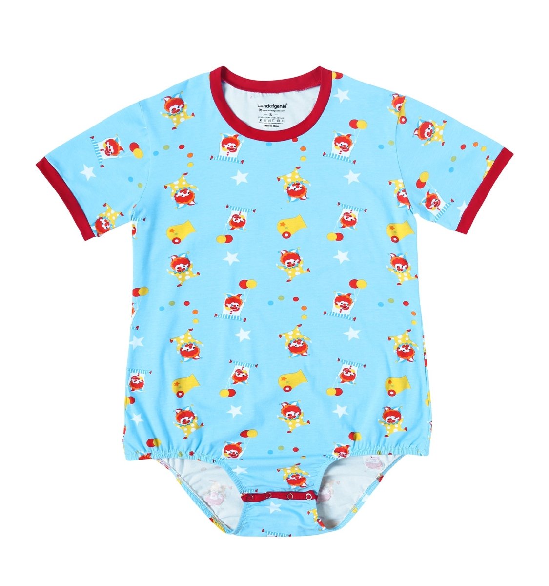 Landofgenie Men Print Onesie Snap Crotch - Joker - landofgenie