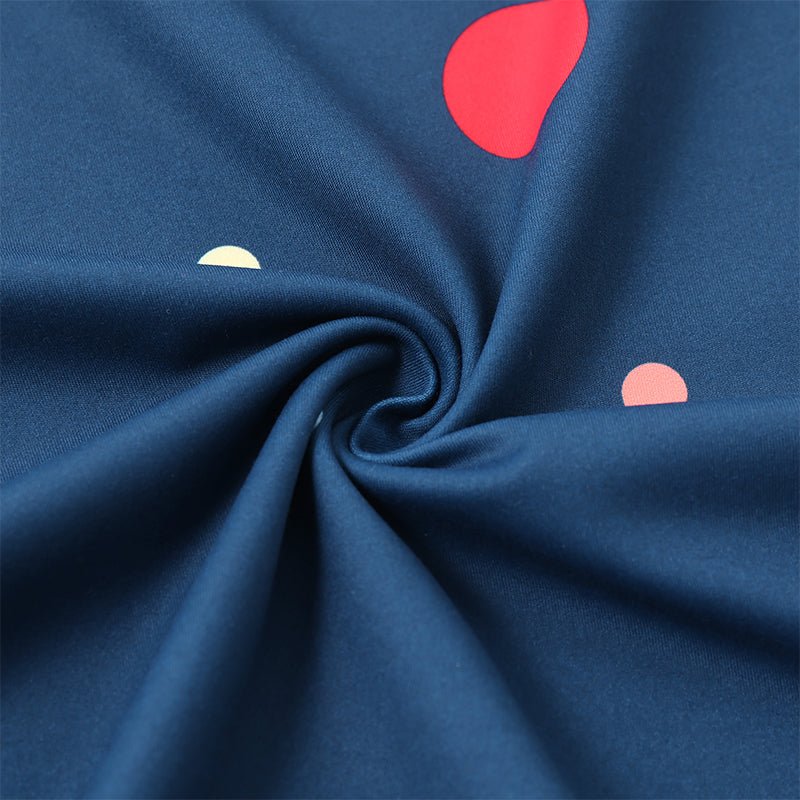 Landofgenie Men Print Onesie Snap Crotch - Navy Polka dot - landofgenie