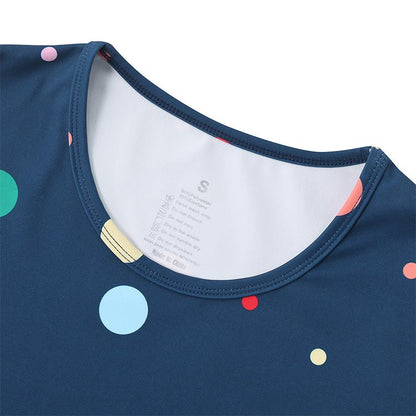 Landofgenie Men Print Onesie Snap Crotch - Navy Polka dot - landofgenie