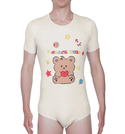 Landofgenie Men Print Onesie - Space Bear - landofgenie