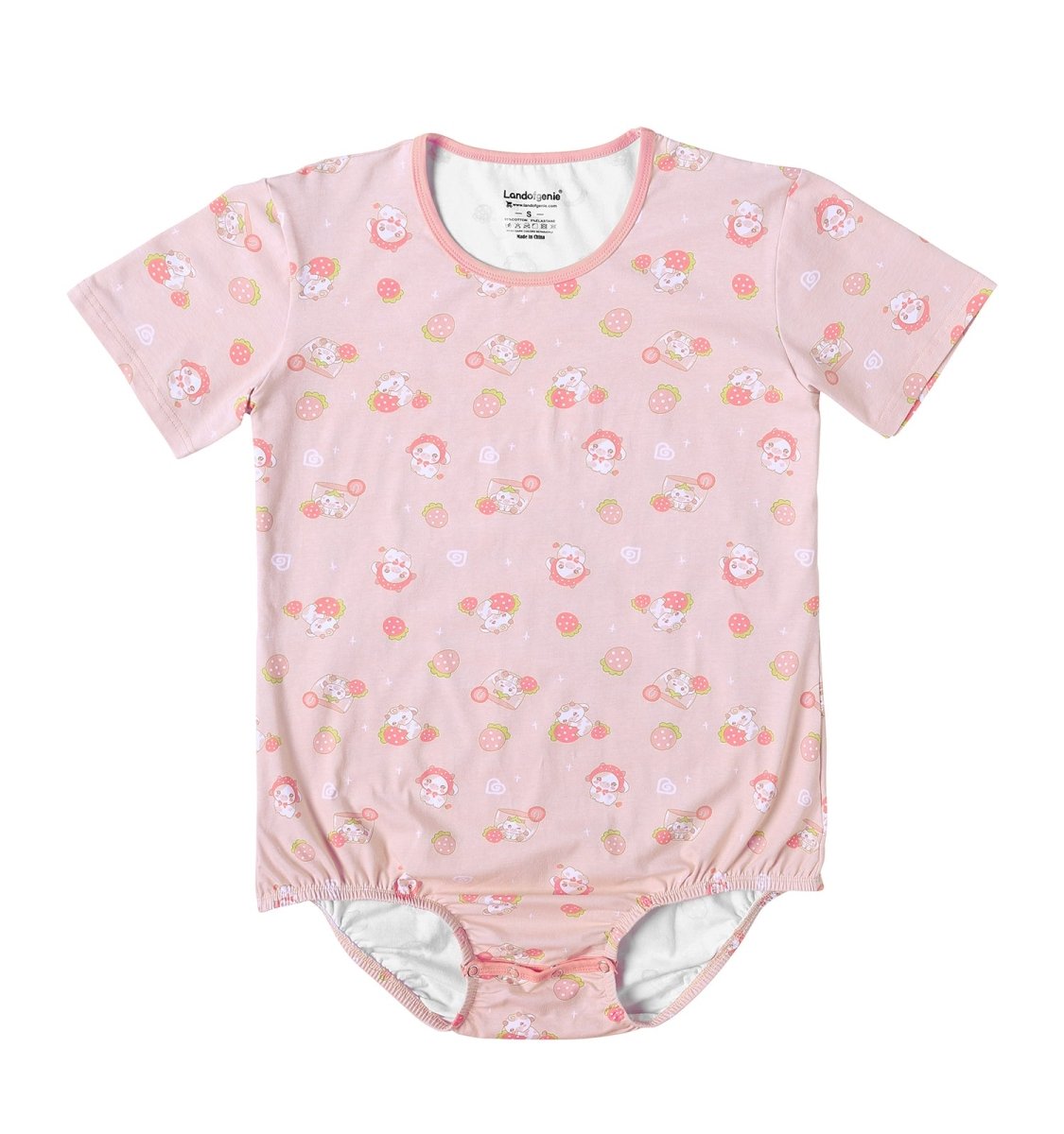 Landofgenie Men Print Onesie - Strawberry - landofgenie