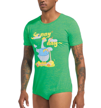 Landofgenie Men Print Onesie - Sunny Day Duck - landofgenie