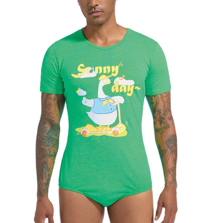 Landofgenie Men Print Onesie - Sunny Day Duck - landofgenie