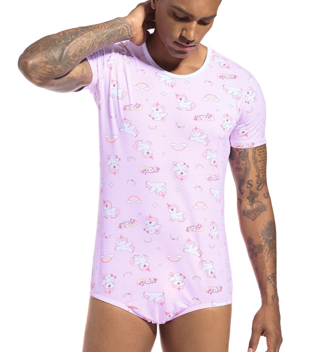 Landofgenie Men Print Onesie - Unicorn - landofgenie