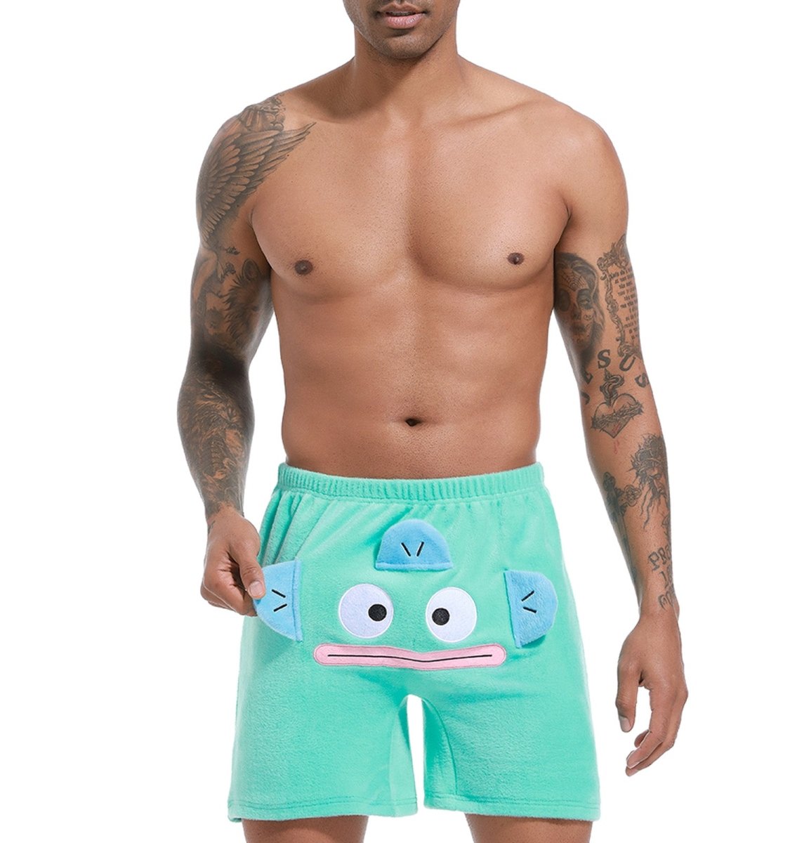 Landofgenie Men Shorts COSPLAY Clownfish Nemo Style Cyan - landofgenie