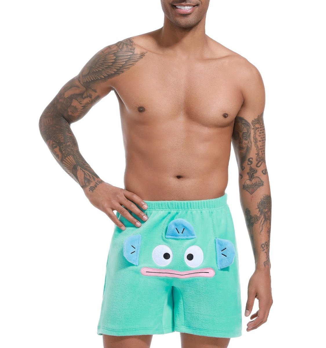 Landofgenie Men Shorts COSPLAY Clownfish Nemo Style Cyan - landofgenie