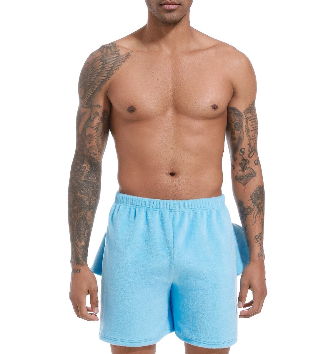 Landofgenie Men Shorts COSPLAY Elephant Style Blue - landofgenie