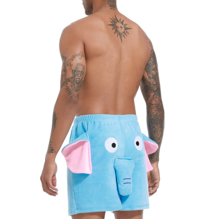 Landofgenie Men Shorts COSPLAY Elephant Style Blue - landofgenie