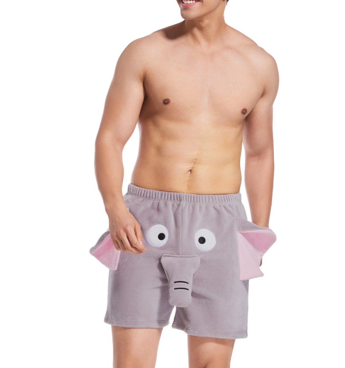 Landofgenie Men Shorts COSPLAY Elephant Style Gray - landofgenie