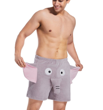 Landofgenie Men Shorts COSPLAY Elephant Style Gray - landofgenie