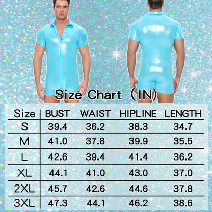 Landofgenie Men Trippy Neon Hawaiian Bodysuit Psychedelic - landofgenie
