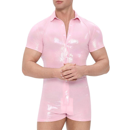 Landofgenie Men Trippy Neon Hawaiian Bodysuit Psychedelic - landofgenie