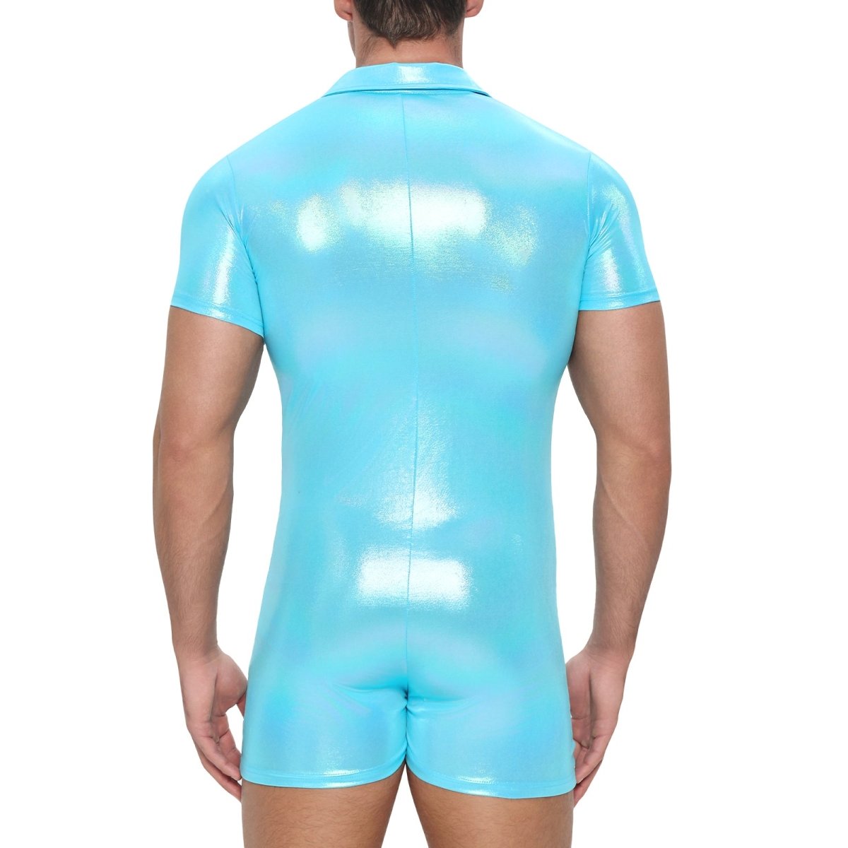 Landofgenie Men Trippy Neon Hawaiian Bodysuit Psychedelic - landofgenie
