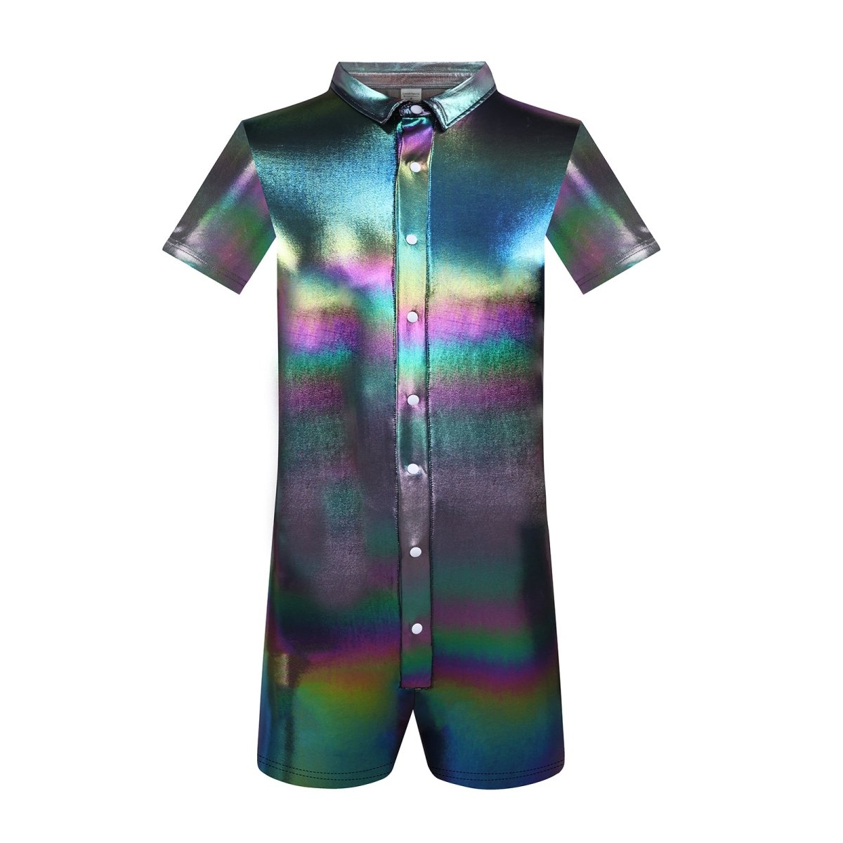 Landofgenie Men Trippy Neon Hawaiian Bodysuit Psychedelic - landofgenie