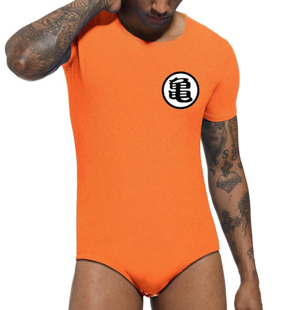 Landofgenie Mens Basic Bodysuit Snap Romper - KongFu - landofgenie