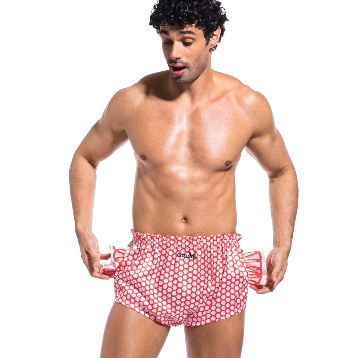 Landofgenie Men's Cartoon Shorts - Candy Red - landofgenie