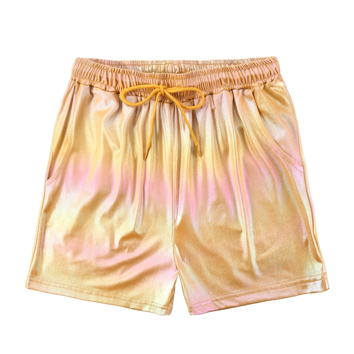 Landofgenie Mens Casual Drawstring Shorts - Yellow - landofgenie