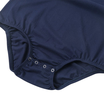 Landofgenie Mens Cotton Sleeveless Basic Bodysuit- Navy - landofgenie