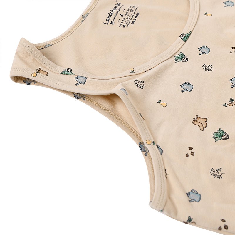 Landofgenie Mens Cotton Sleeveless Print Bodysuit - Country Yard - landofgenie
