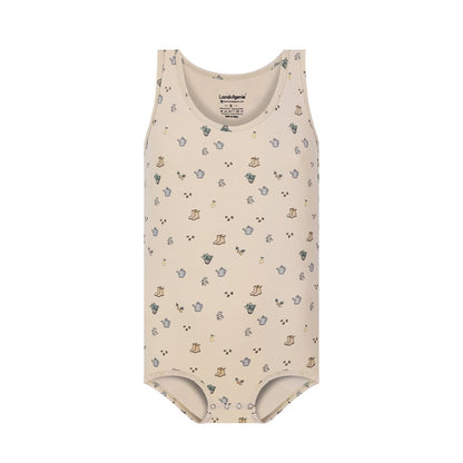 Landofgenie Mens Cotton Sleeveless Print Bodysuit - Country Yard - landofgenie