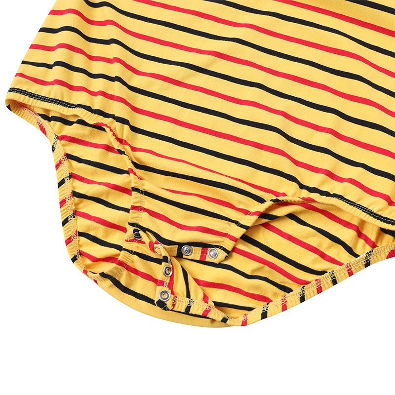 Landofgenie Mens Cotton Sleeveless Print Bodysuit - Yellow - landofgenie