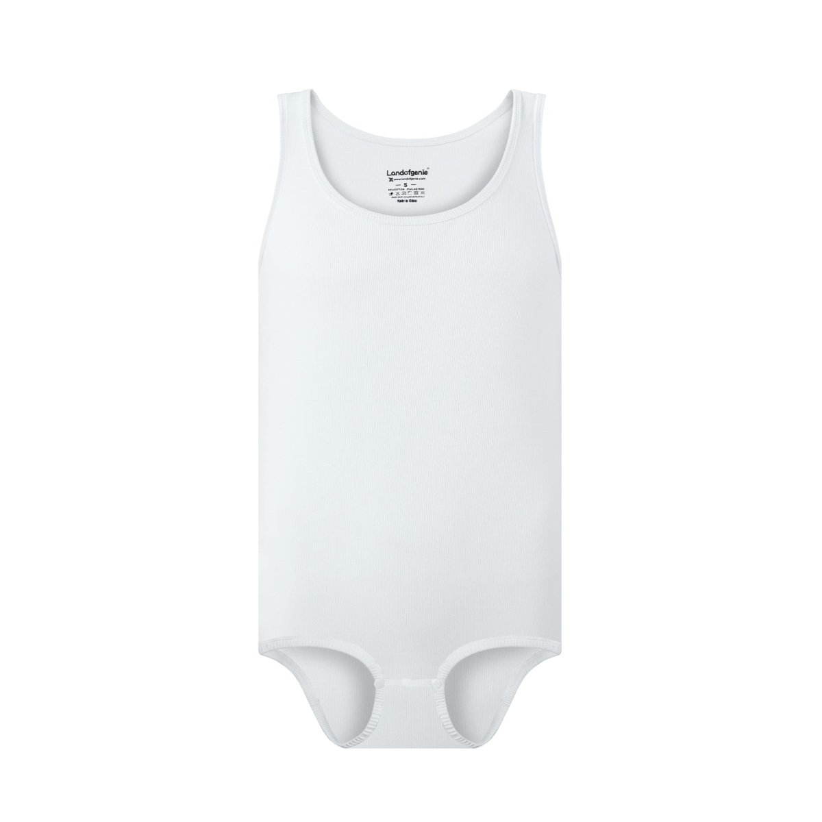 Landofgenie Mens Cotton Soft Ribbed Onesie - White - landofgenie