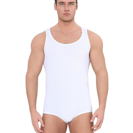 Landofgenie Mens Cotton Soft Ribbed Onesie - White - landofgenie