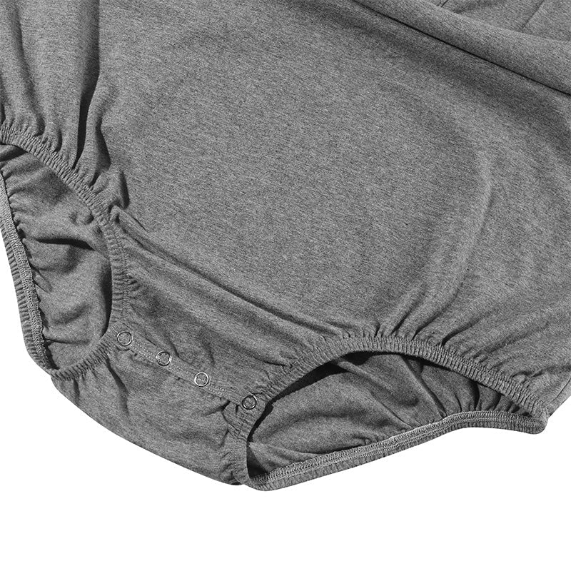 Landofgenie Mens Jumpsuit Polo Shirt Casual Style - Grey - landofgenie