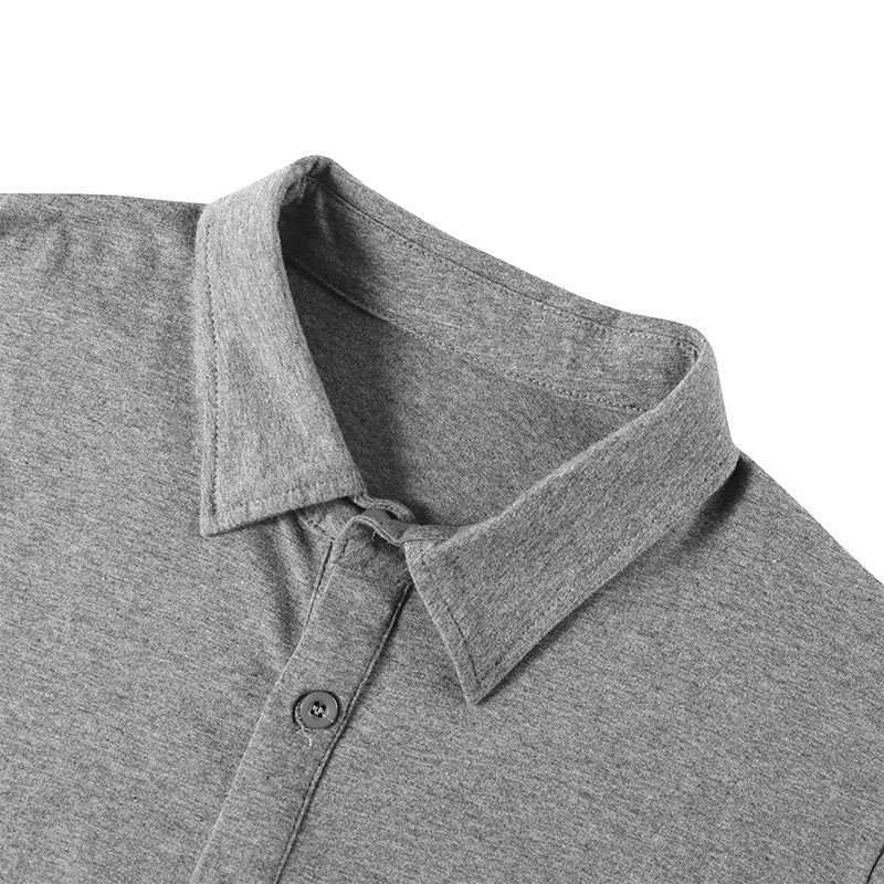 Landofgenie Mens Jumpsuit Polo Shirt Casual Style - Grey - landofgenie