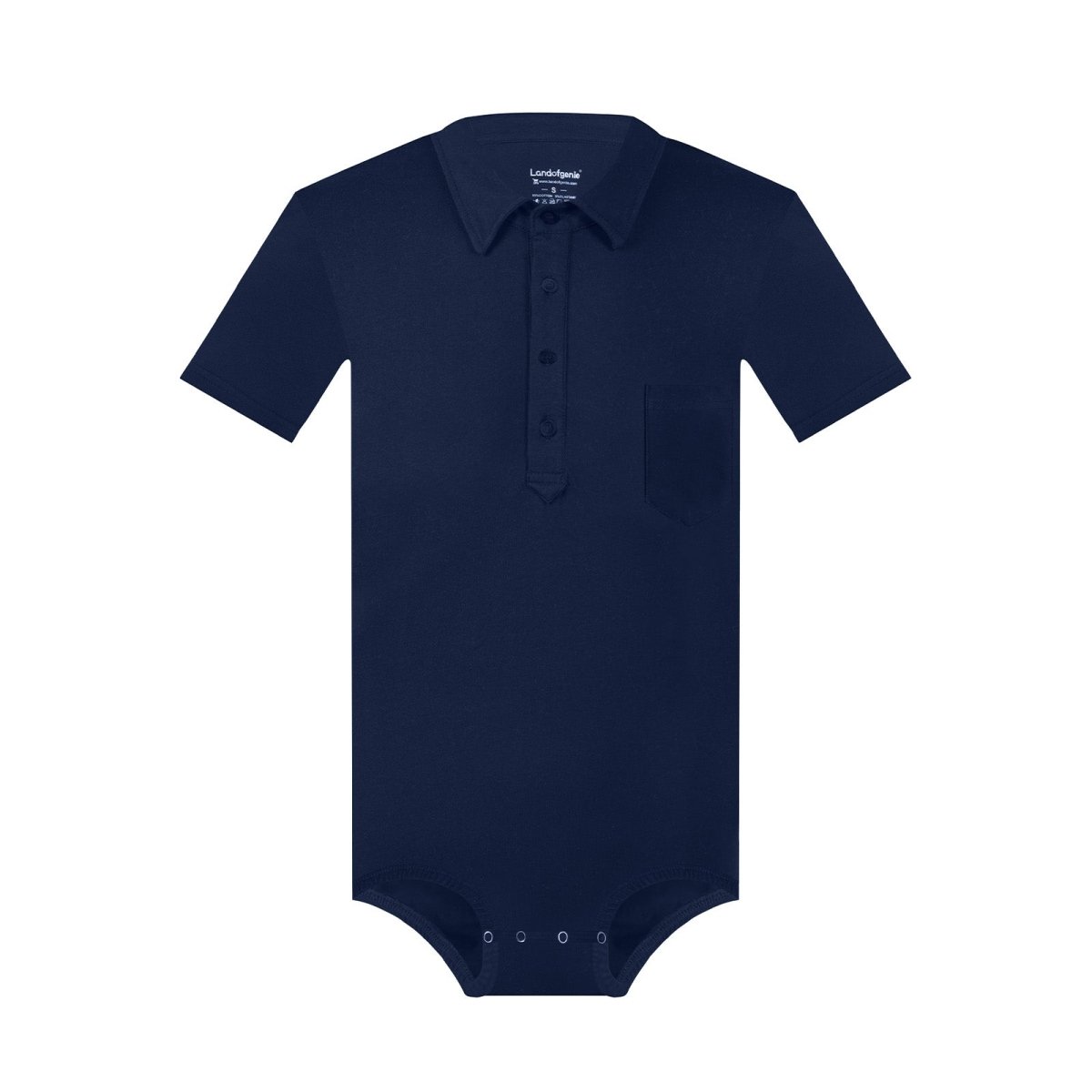 Landofgenie Mens Jumpsuit Polo Shirt Casual Style - Navy - landofgenie