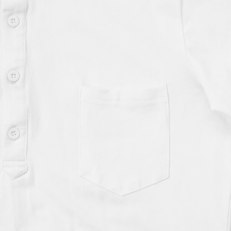 Landofgenie Mens Jumpsuit Polo Shirt Casual Style - White - landofgenie
