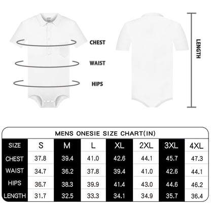 Landofgenie Mens Jumpsuit Polo Shirt Casual Style - White - landofgenie