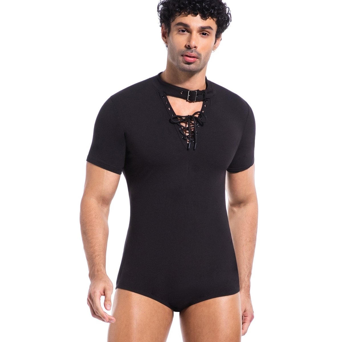 Landofgenie Mens jumpsuit short - Black - landofgenie