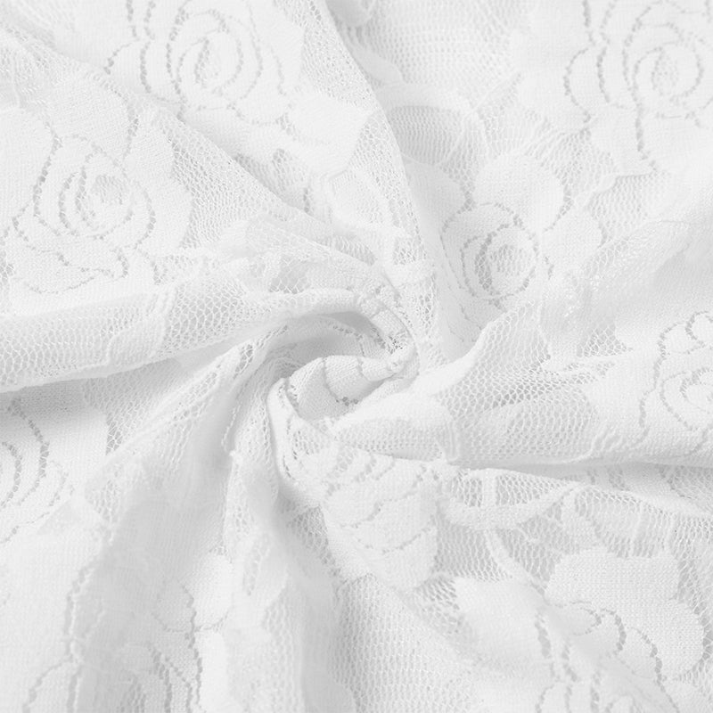 Landofgenie Mens Mesh Sleeveless Bodysuit - Follower Lace White - landofgenie