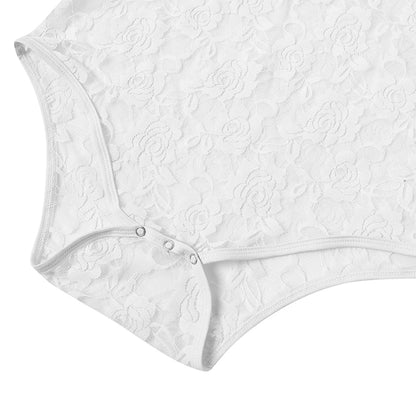 Landofgenie Mens Mesh Sleeveless Bodysuit - Follower Lace White - landofgenie