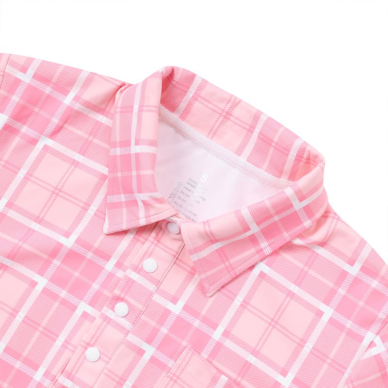 Landofgenie Mens Pink grid jumpsuit - landofgenie