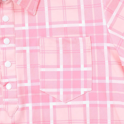 Landofgenie Mens Pink grid jumpsuit - landofgenie