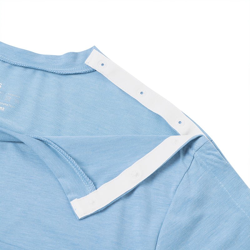 Landofgenie Mens Post - Shoulder Surgery Recovery Shirts - Blue - landofgenie
