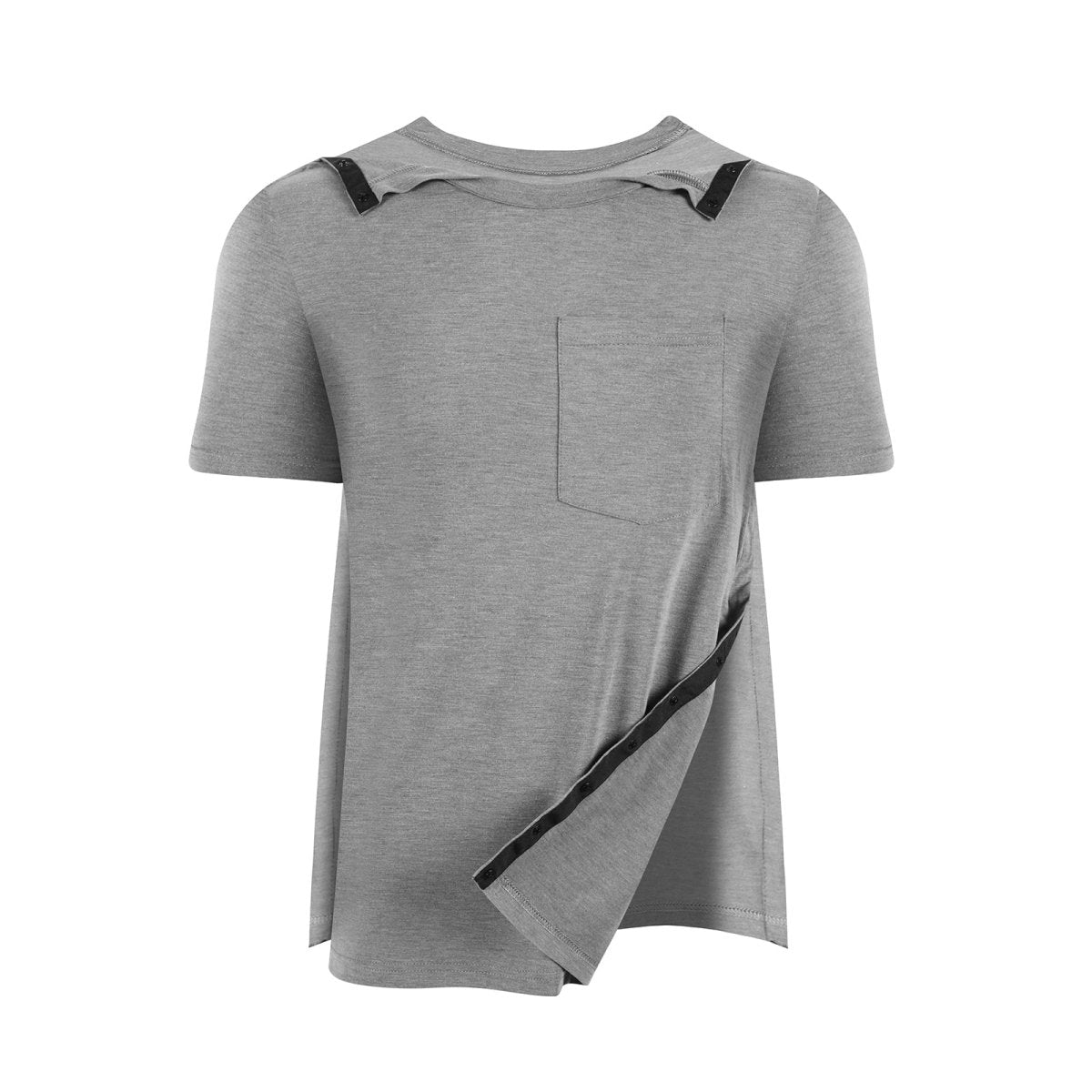 Landofgenie Mens Post - Shoulder Surgery Recovery Shirts - Grey - landofgenie